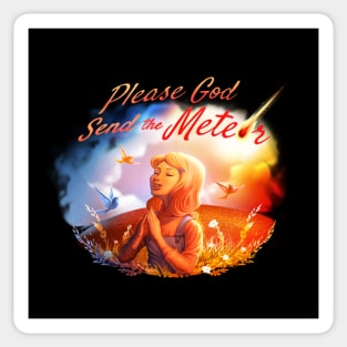 Please God Send The Meteor Sticker